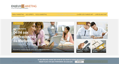 Desktop Screenshot of enjeuxmarketing.com