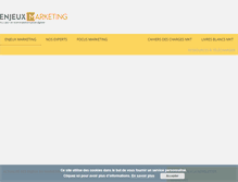 Tablet Screenshot of enjeuxmarketing.com